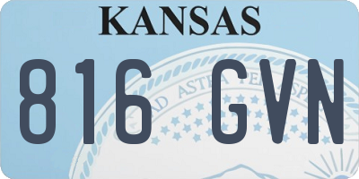KS license plate 816GVN