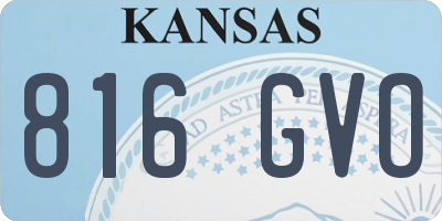 KS license plate 816GVO