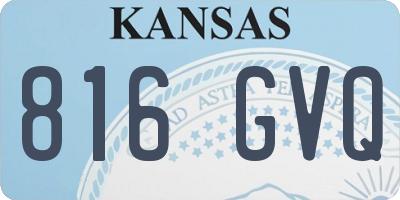 KS license plate 816GVQ
