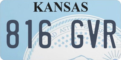 KS license plate 816GVR