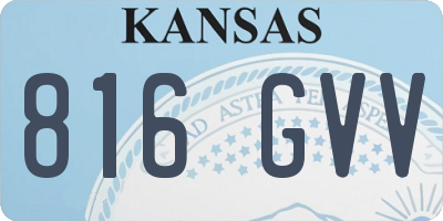 KS license plate 816GVV