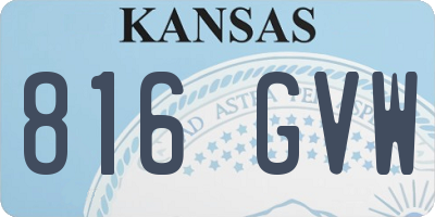 KS license plate 816GVW