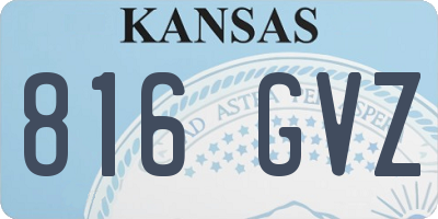 KS license plate 816GVZ