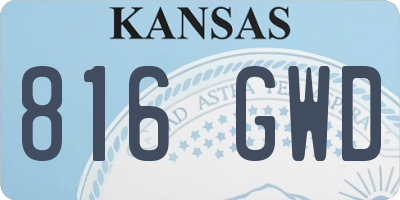 KS license plate 816GWD