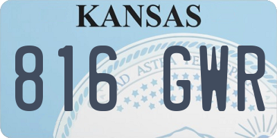 KS license plate 816GWR