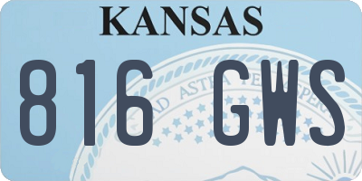 KS license plate 816GWS