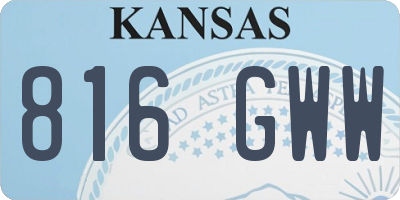 KS license plate 816GWW
