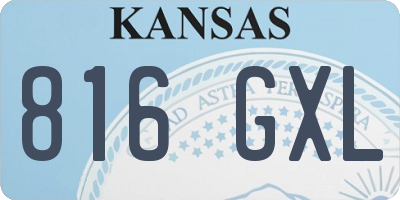 KS license plate 816GXL