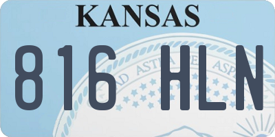 KS license plate 816HLN