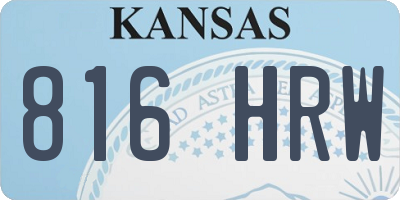 KS license plate 816HRW
