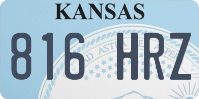 KS license plate 816HRZ