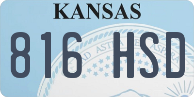 KS license plate 816HSD