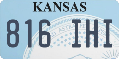 KS license plate 816IHI
