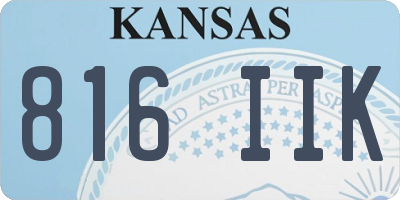 KS license plate 816IIK