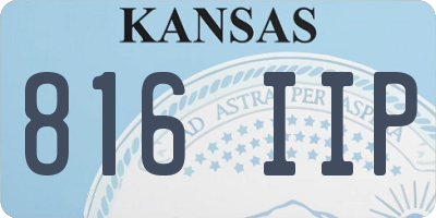 KS license plate 816IIP