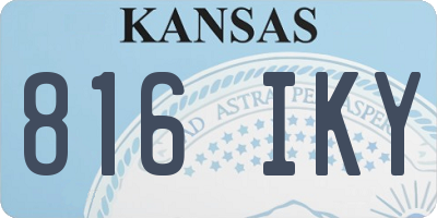 KS license plate 816IKY