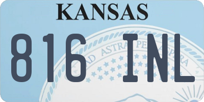 KS license plate 816INL