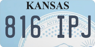 KS license plate 816IPJ