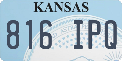 KS license plate 816IPQ