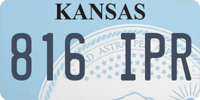 KS license plate 816IPR
