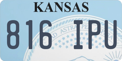 KS license plate 816IPU