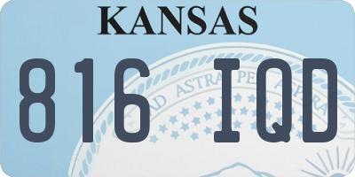 KS license plate 816IQD