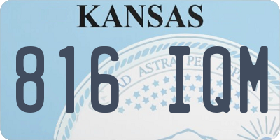 KS license plate 816IQM