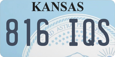 KS license plate 816IQS