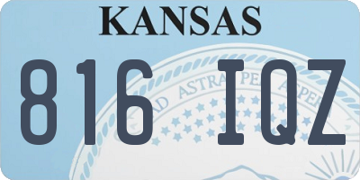 KS license plate 816IQZ