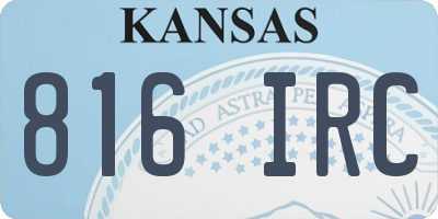 KS license plate 816IRC