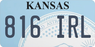 KS license plate 816IRL