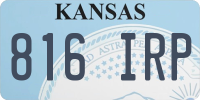 KS license plate 816IRP