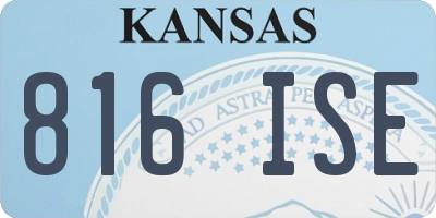 KS license plate 816ISE