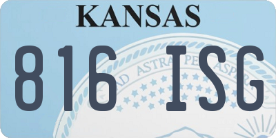 KS license plate 816ISG