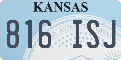 KS license plate 816ISJ