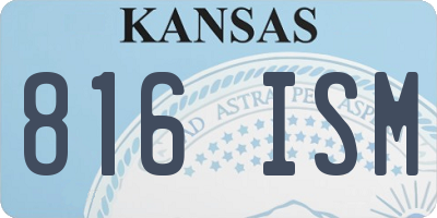 KS license plate 816ISM