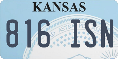 KS license plate 816ISN