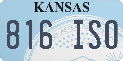 KS license plate 816ISO