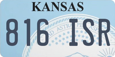 KS license plate 816ISR