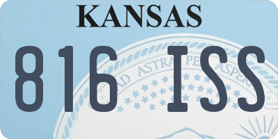 KS license plate 816ISS