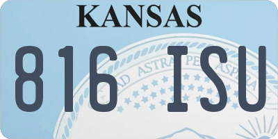 KS license plate 816ISU