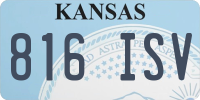 KS license plate 816ISV