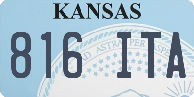 KS license plate 816ITA