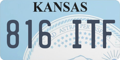 KS license plate 816ITF