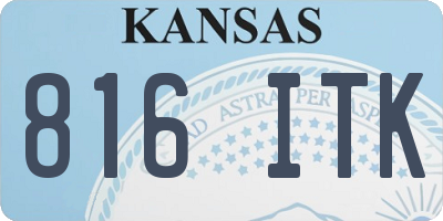 KS license plate 816ITK