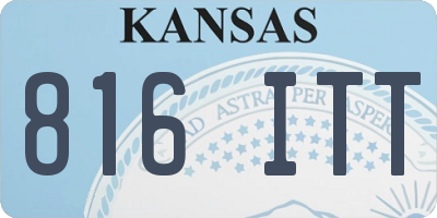 KS license plate 816ITT