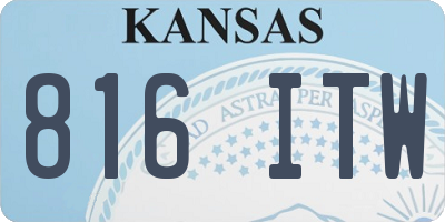KS license plate 816ITW