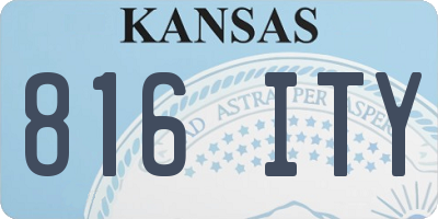KS license plate 816ITY