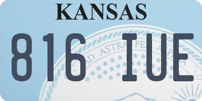 KS license plate 816IUE
