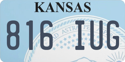 KS license plate 816IUG